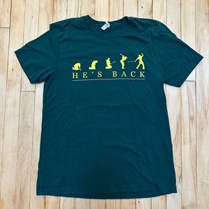Barstool Sports - Tiger Woods Shirt. “He’s Back” Canvas Golf T Shirt Size L